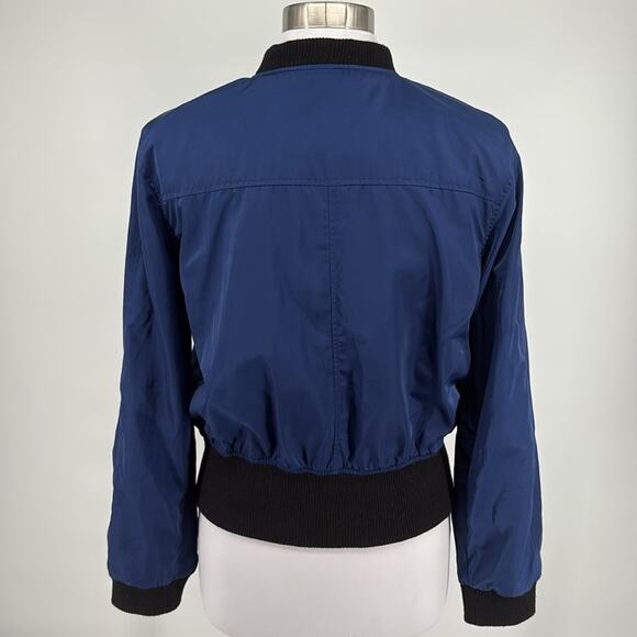 Anthropologie Hei Hei Journey Women’s Royal Blue Zip Up Jacket Bomber Size M - Picture 6 of 15